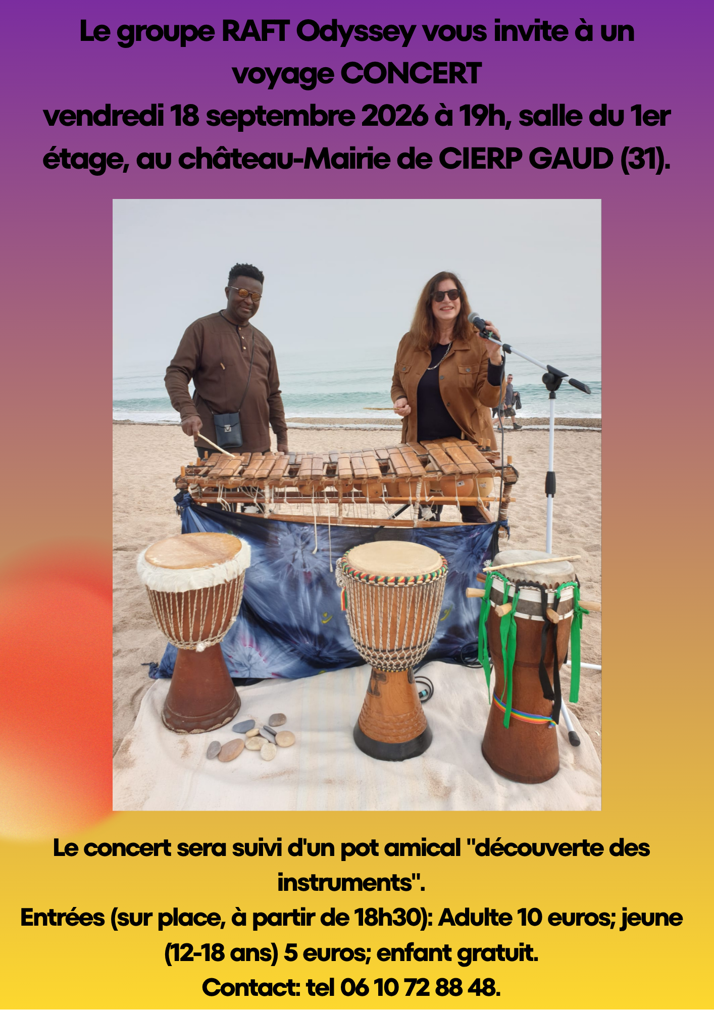 Concert Musique Rock Événement Affiche Rétro Multicolore.png